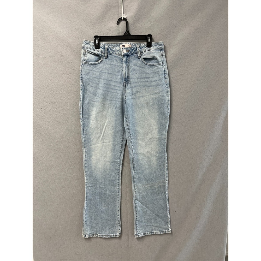 So Jeans Womens 11/30W Blue Denim Stretch Light Wash High Rise 90s Bootcut Leg